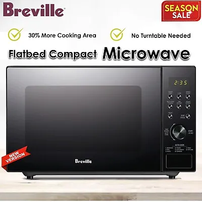 Breville Flatbed Compact Microwave MORE Cooking Area Microwave Oven Stainless • $263.16