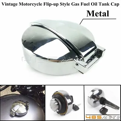 Motorcycle Gas Fuel Tank Oil Tank Cap Cover Lock For Honda GL CB 125 450 650 750 • $22.26
