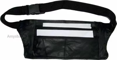 Flat Leather Waist Pouch. Waist Bag Leather Bag Fanny Pack Flat Pack BNWT • $19.96