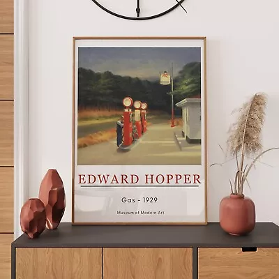 Edward Hopper Print: Exhibition Poster Vintage Wall Décor Classic Paintings • £19.99