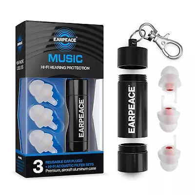 EarPeace Music - Earplugs Concerts High Fidelity - Noise Canceling Musicians ... • $37.85