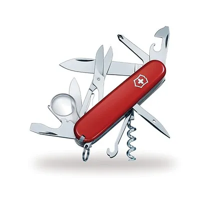 Victorinox EXPLORER Swiss Army Knife W/ Leather Pouch - NEW • $66.88