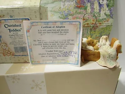 £10.64 • Buy Cherished Teddies #911356 BABY  Cradled With Love  #7i38/976 1992