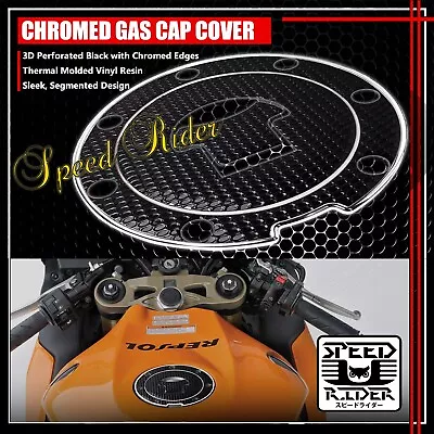 For 03-16 Cbr-1000rr/600rr Perforate Black&chrome Gas Cap Fuel Lid Cover Protect • $14.95