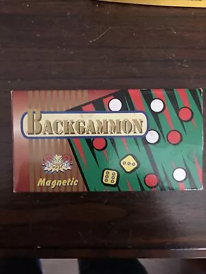 Miniature Magnetic Backgammon Travel Case Set Pocket Size #550 • $7.95