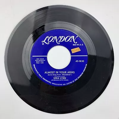 Vera Lynn Almost In Your Arms /Love Mantovani Song Houseboat Record 45 RPM Vinyl • $6.99