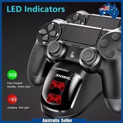 $22.49 • Buy NEW LED 2 Dual Controller Fast Charger Dock Station Stand For PS4/PS4 Slim/Pro