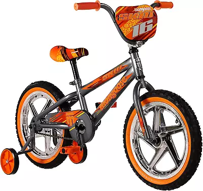 Skid Boy'S Freestyle BMX Bike With Training Wheels 16-Inch Wheels Grey • $240.99