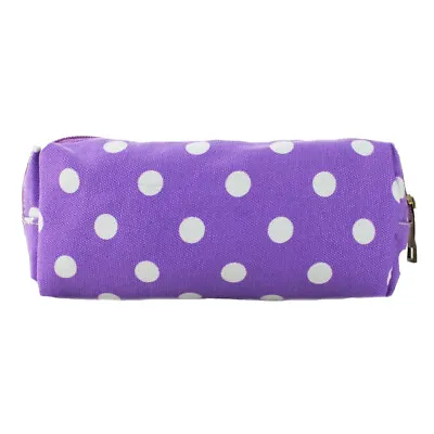 £2.99 • Buy The Olive House® Polka Dot Canvas Pencil Case Purple Spotty Dotty