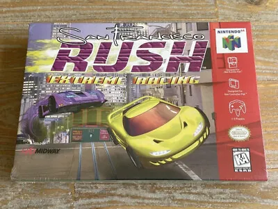 San Francisco Rush N64 NTSC USA Nintendo 64 BRAND NEW ORIGINAL FACTORY SEALED • £325