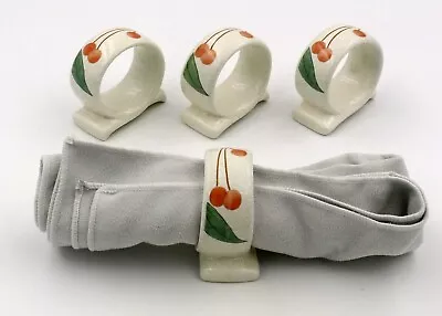 Mikasa Fruit Panorama Set Of 4 Ceramic Porcelain Napkin Rings - Vintage • $16