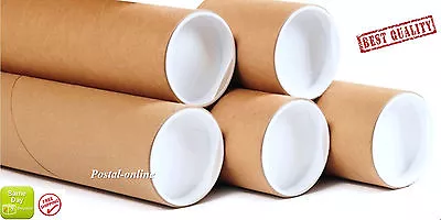 £11.50 • Buy 3'' 76 Mm 2'' 50mm Cardboard Postal Tubes Caps A4 A3 A0 A1 A2 240 330 450 625