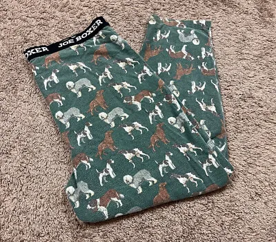 Joe Boxer Rare Dogs Print Green 100% Cotton Men’s Size XL Lounge Pajama Pants • $19.99