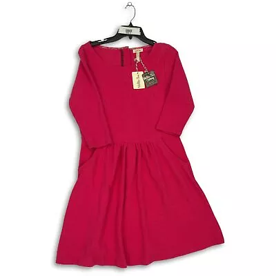 NWT Women's Matilda Jane Clothing Pink Fit & Flare Dress Size L • $9.99