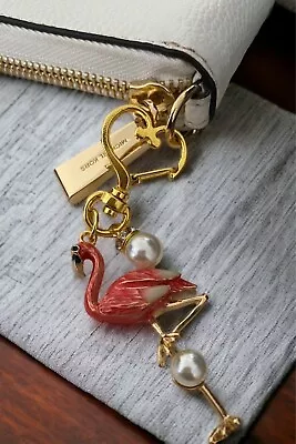 Flamingo Purse Key Ring Keychain Purse Charm Dangle Charm • $7.96