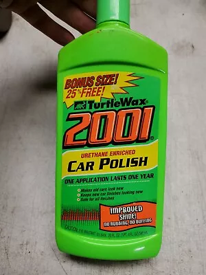 VTG Turtle Wax Finish 2001 Car Polish HTF RARE 20oz Full Green Bottle Unused  • $30