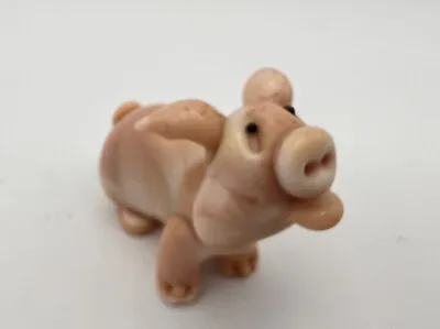 Vintage Miniature Ceramic Tiny Cute Pig Figurine • $6.99