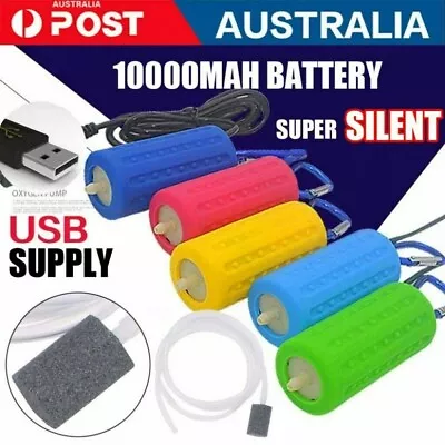 $13.99 • Buy USB Aquarium Oxygen Pump Fish Tank Air Pump Mini Aerator Super Quiet Efficient