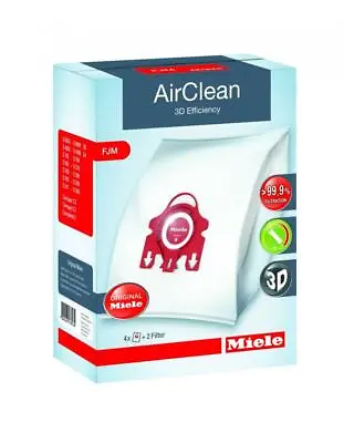 Miele AirClean 3D Efficiency Dust Bag Type FJM 4 Bags & 2 Filters FJM  • £32.49
