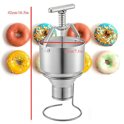 5L Mini Manual Donut Machine Maker Doughnut Dispenser Depositor Hopper Aluminum • $74.10