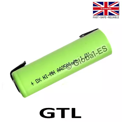 GTL AA/LR6/14500 Tabbed Ni-MH Rechargeable Shaver Trimmer Battery - 1.2V 2500mAh • £7.99