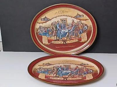 (2)MILLER High Life Beer TRAYS Birth Of A Nation * Declaration Of Independence * • $14.99