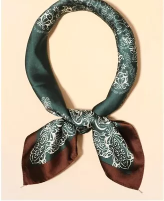 Scarf And Bandana Neckerchief With Border Multi-Functional In 8 Designs • $18.89