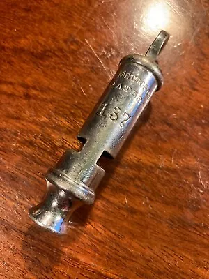 £95 • Buy WW1 Era Rare J. Hudson & Co 'Metropolitan' Military Infantry Whistle Stamped 137