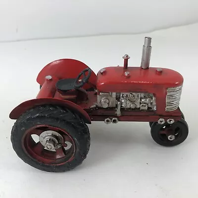 VINTAGE Art Deco Red International Farmall Tractor Pressed Metal! 6” • $21.88