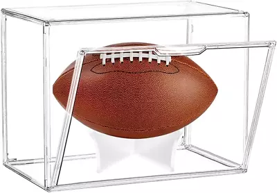 Football Display Case  Acrylic Football Storage Box Full Size Assemblable Footb • $25.62
