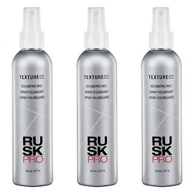 3 Pack! Rusk Pro Texture 02 Volumizing Mist 8 Oz Hair Volume Body Lift Spray Lot • $34