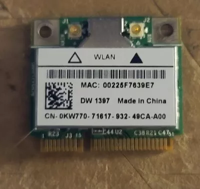 Broadcom Wireless Card Mini PCI Express 2 Port BCM94312HM9 0KW770 Dell • $12.10