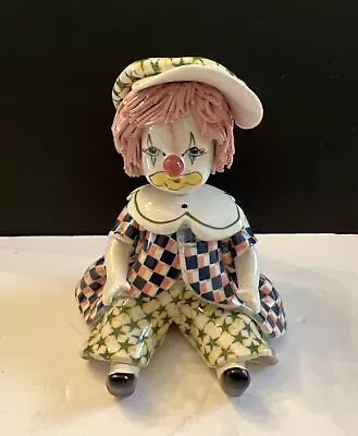 Zampiva Signed Collectible Ceramic Clown Spaghetti Hair Made In Italy • $46