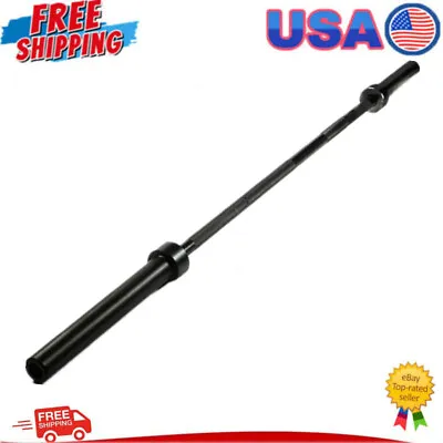 6ft 2-Inch Olympic Barbell Weight Bar - 800 Lb Capacity - Black • $49