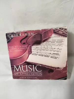 Music An Appreciation CD SET Roger Kamien 8 Disk 6th Sixth Brief Edition 1996 • $3