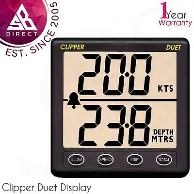 Nasa Marine Replacement Clipper Duet Display Only│Speed & Depth│For Boat/ Marine • £173.99