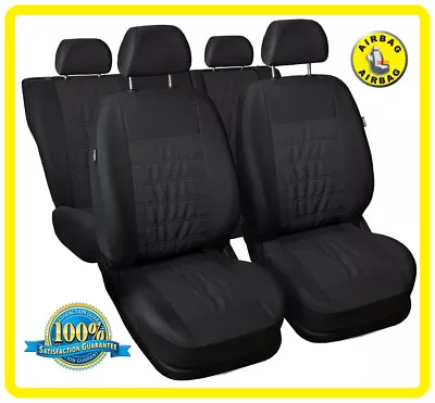 CAR SEAT COVERS Full Set Fit DAEWOO MATIZ - Eco Leathe Leatherette Black • $74.69