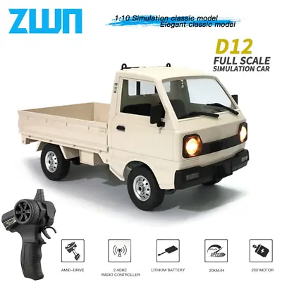 RC Pickup Truck ZWN Cargo Haul Car LED Light Remote Control Toy D12 1:10 / 1:16 • $34.90