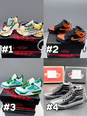 Variety Mini 3D Keychain Shoe Miniature Collectable Sneaker Key Chain With Box • $10.85