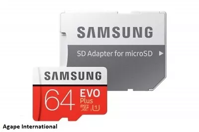 Samsung EVO Plus 64GB Class 10 100MB/s Micro SD TF Memory Card • $19.95