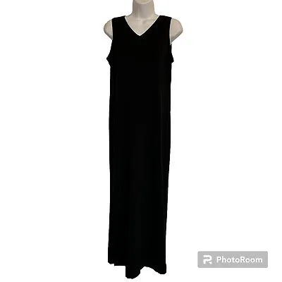 ALTHUSER Vtg Black Maxi Dress With Side Slit NWT • $24.48