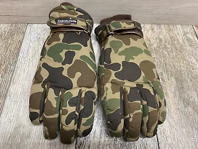 Retro Men's Medium Duck Camo Winter Hunting Gloves Thinsulate • $19.99