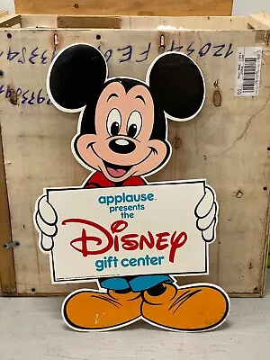 Mickey Mouse 1987 Applause Walt Disney Gift Center 2-sided Store Display Sign  • $40