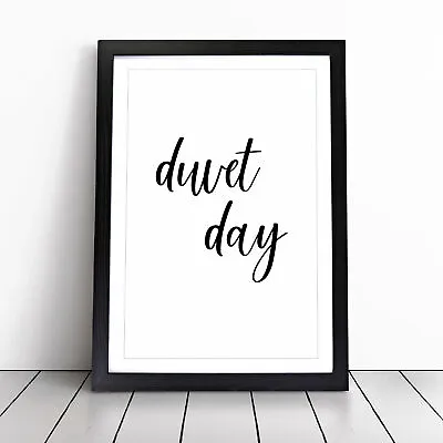 £16.95 • Buy Duvet Day Typography Framed Wall Art Print Large Picture Painting Poster Decor