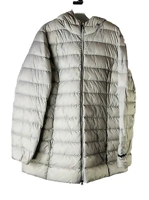 Eddie Bauer Womens 2XLT EB650 Goose Down Fill Hooded Quilted Jacket Coat • $71.19