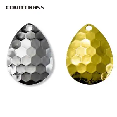 50Pcs Nickel/Gold Plated Steel Colorado Spinner Blade Hex Pattern PremiumQuality • $11.99