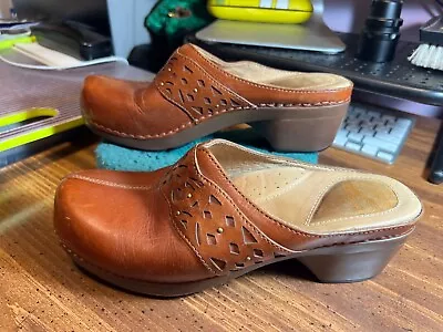 $24.99 • Buy Dansko™ Brown Shyanne Leather Slip On Clog Shoes ~ 9820537700 ~ Women Sz 39 Med