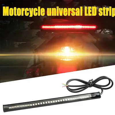 Flexible Motorcycle LED Strip 48LED Brake Stop Turn Signals Running Tail Light • $7.99