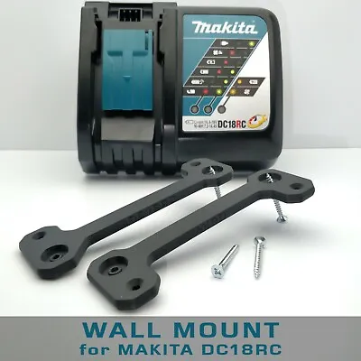 Wall Mount For Makita DC18RC 18v LXT Battery Charger For Garage Workshop Or Van • £14.75