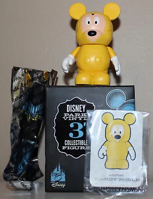 Vinylmation 3  Park Series 2 W/ Box Card Foil ~mickey Mouse Yellow Rain Poncho~ • $11.95